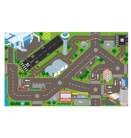 GLOBE Kids Globe Speelkleedmet LED verlichting: vliegveld 72x120 cm