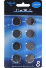 powerful 3V CR2032 Powerfull Lithium Batterijen - 8 stuks