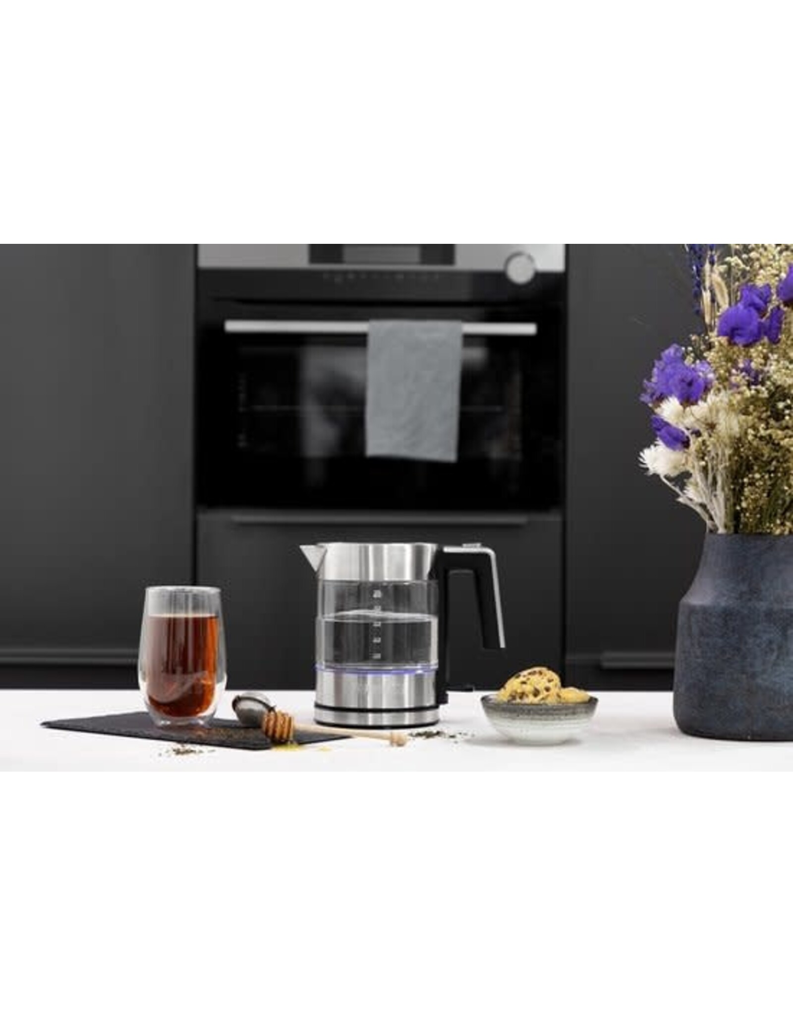 PRINCESS Princess Waterkoker Brighton 236040 - 1 liter – 360 draaibaar - 2200W - Glas