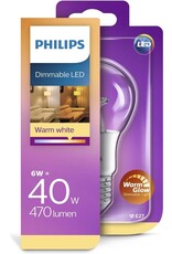 PHILIPS Philips Led Lamp E27 6W 470lm Kogel Helder Dimbaar