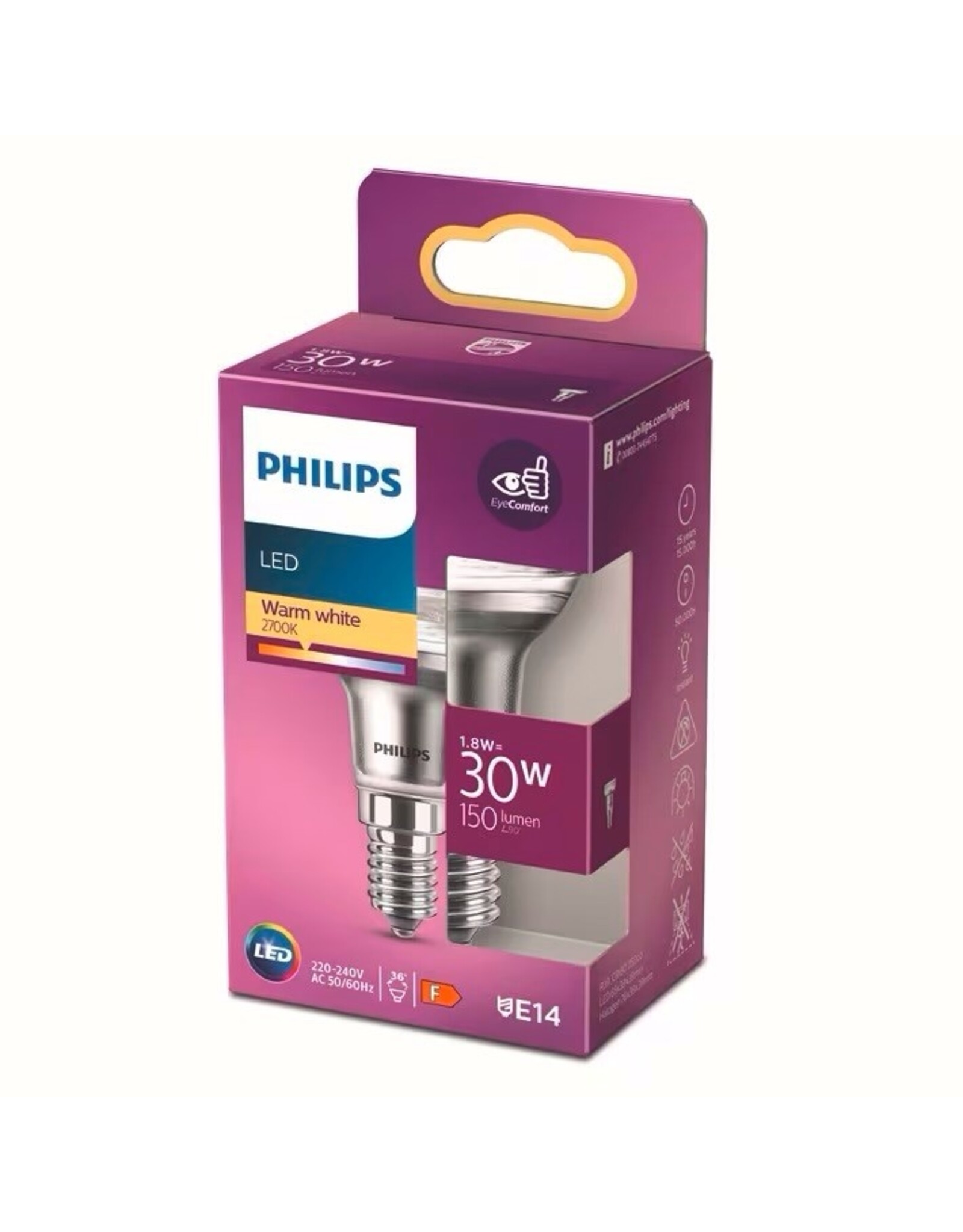 PHILIPS Philips LED reflector E14 30W R39 niet dimbaar