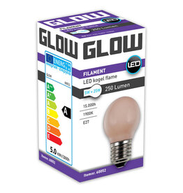 Glow Glow flame kogel e27 5w 25w 1900k 250lm dimbaar