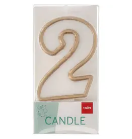 FOLAT Kaars Simply Chique Gold Cijfer 2