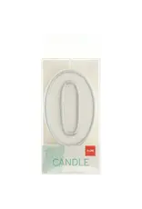 FOLAT Kaars Simply Chique Silver Cijfer 0