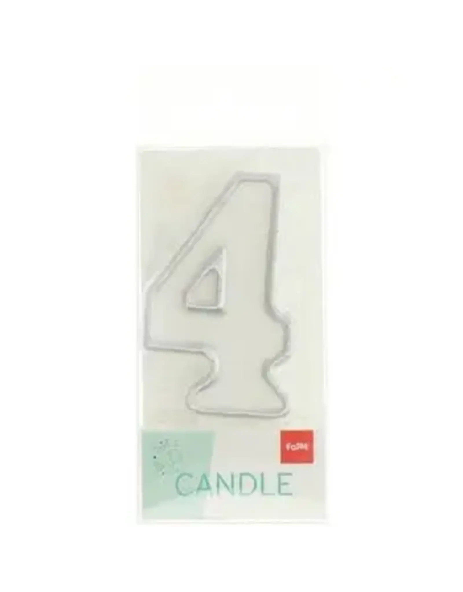 FOLAT Kaars Simply Chique Silver Cijfer 4