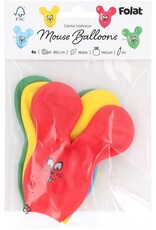 FOLAT Muis ballonnen - Stripetastic- Assorti - 65 cm - 4 stuks