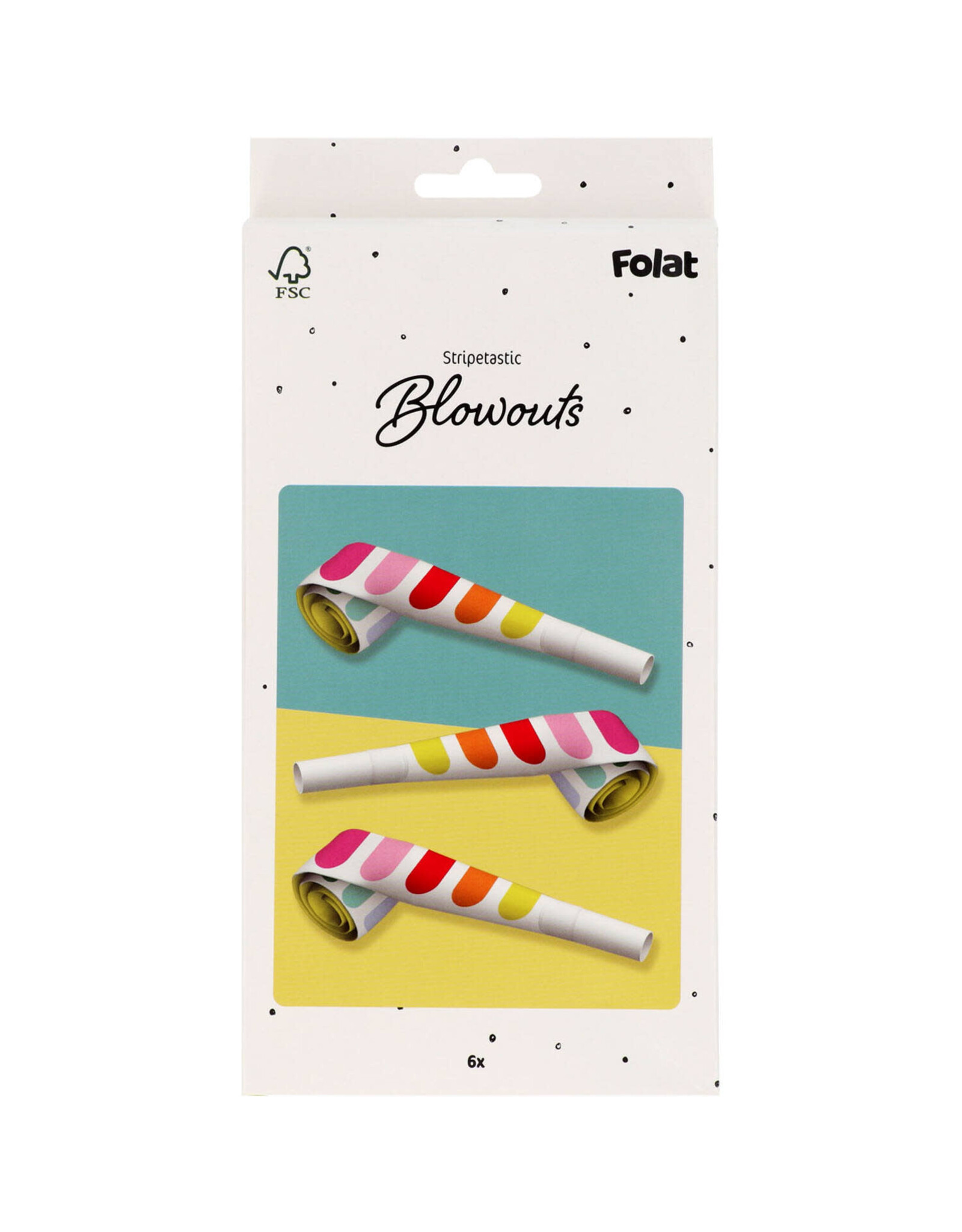 FOLAT Roltongen - Stripetastic - 6 stuks