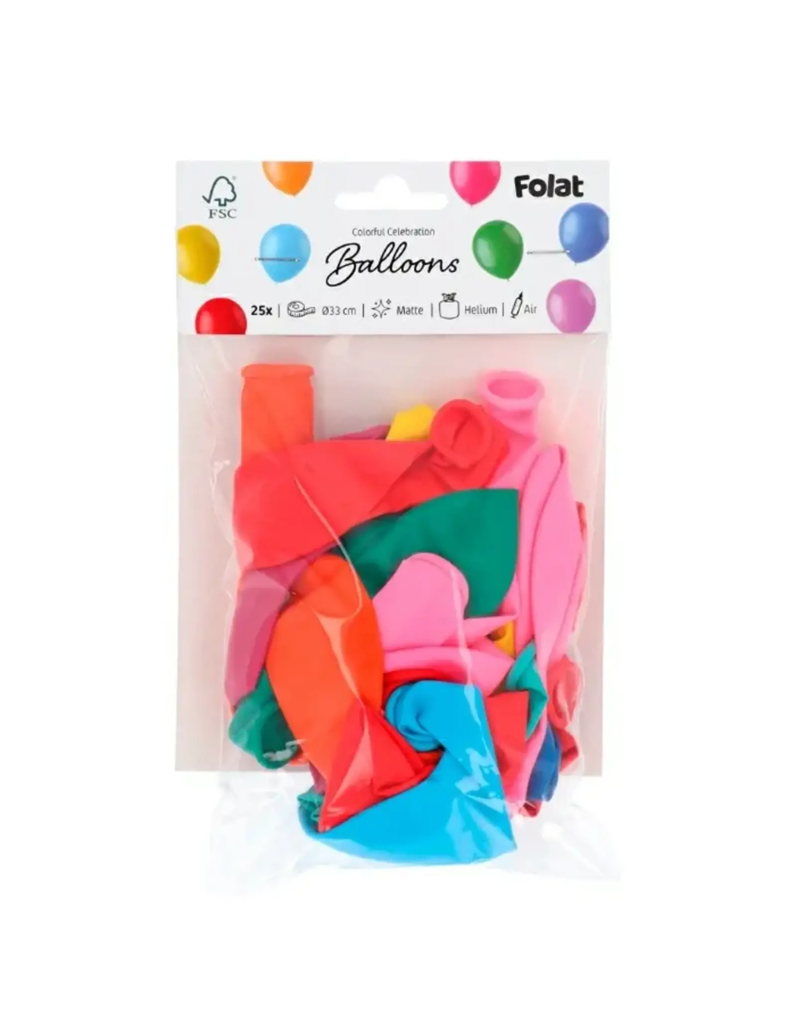 FOLAT Ballonnenmix Stripetastic multi (25st)
