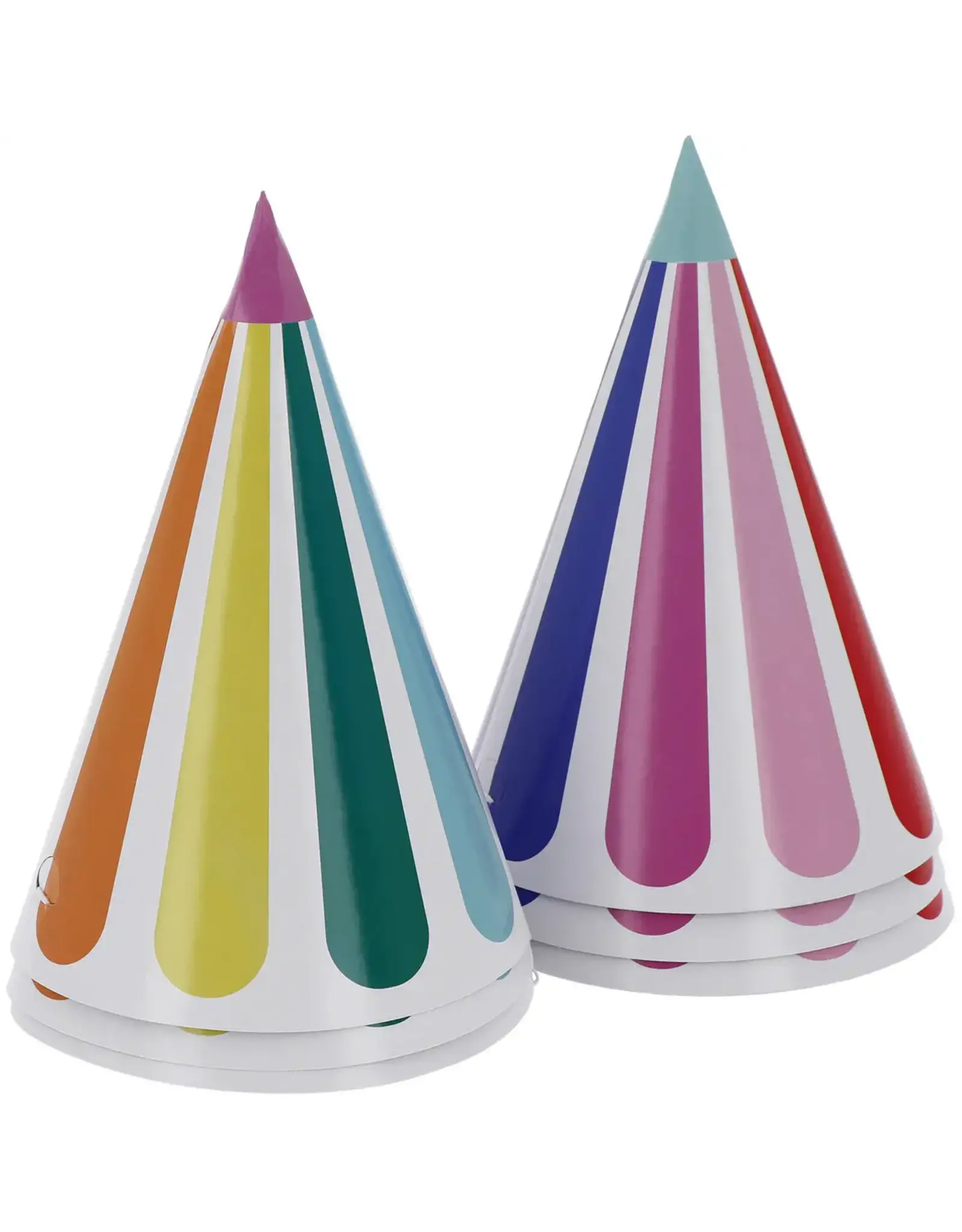 FOLAT Gekleurde Feesthoedjes 16cm 6st
