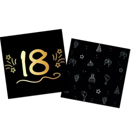 FOLAT 18 Jaar Servetten 33cm 16st