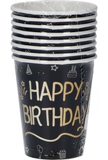 FOLAT Folat Original - Bekers shining glam happy birthday - 250 ml - 8 stuks