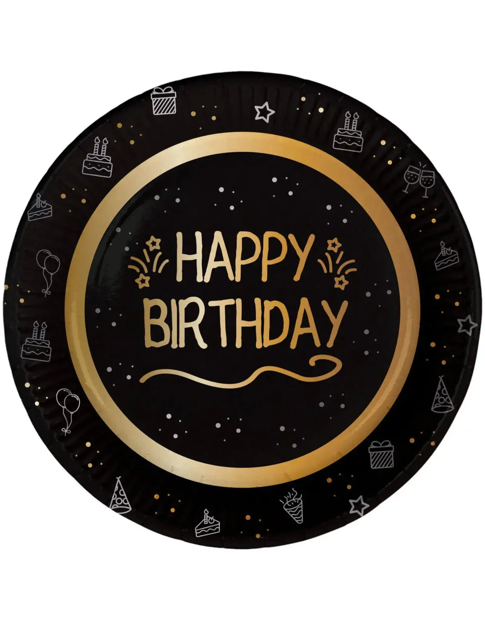 FOLAT Happy Birthday Borden Papier 23cm 8st