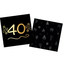 FOLAT 40 Jaar Servetten 33cm 16st