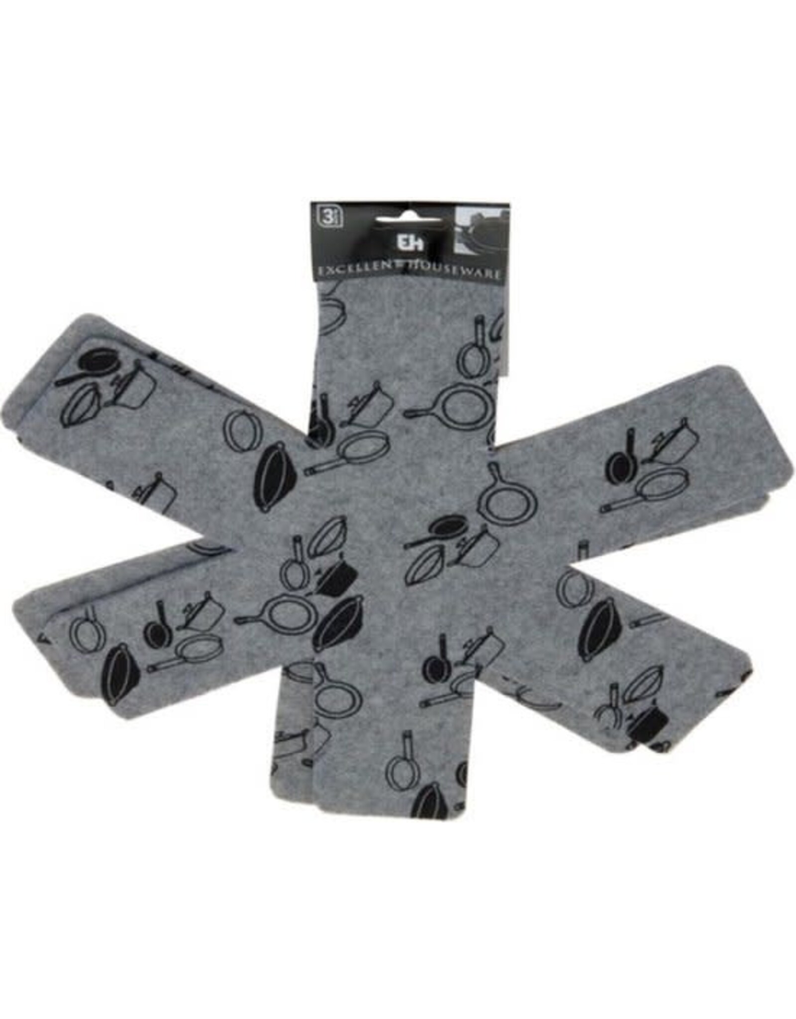 EXCELLENT HOUSEWARE Excellent Houseware | Panbeschermers 38 cm 3 stuks