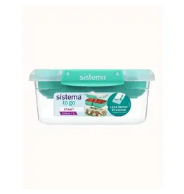SISTEMA Sistema Rectangle Stax To Go - 1L - Minty Teal