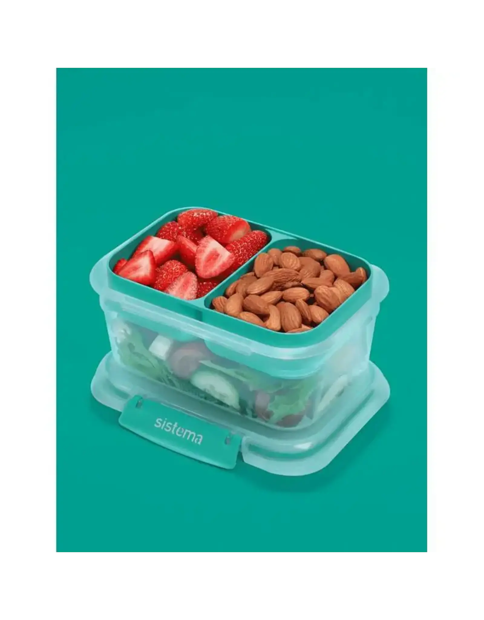 SISTEMA Sistema Rectangle Stax To Go - 1L - Minty Teal