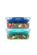 SISTEMA Sistema TO GO – Rechthoekige Stax – 1.000 ml Donkerblauw