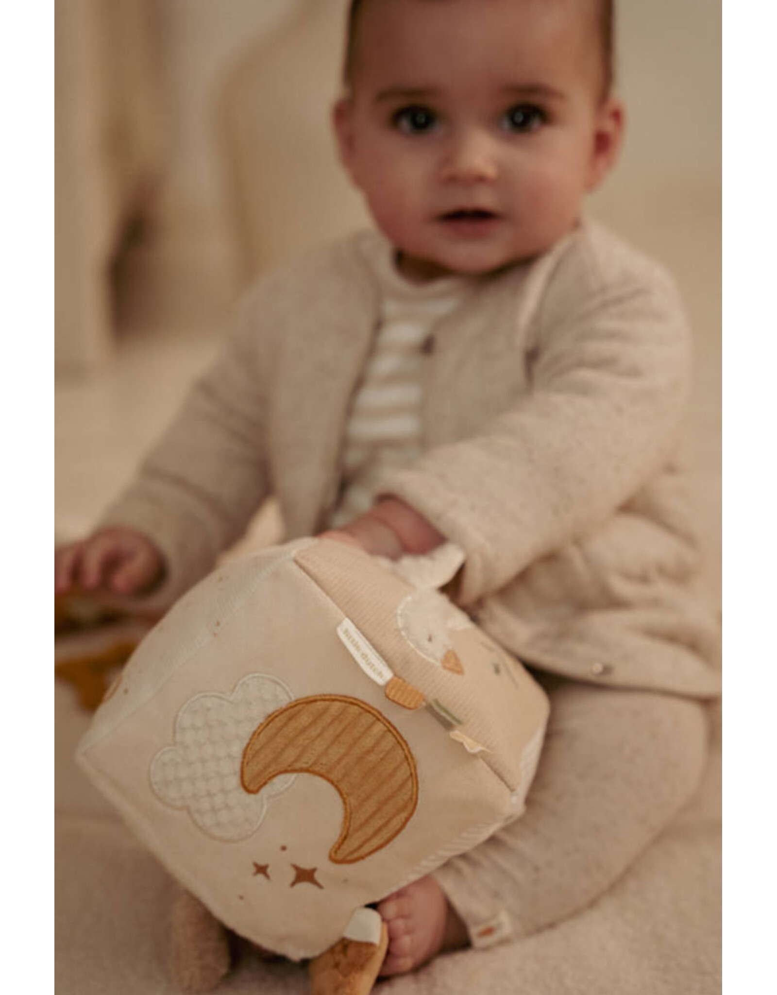 LITTLE DUTCH Little Dutch Newborn Naturals Zachte Activiteitenkubus