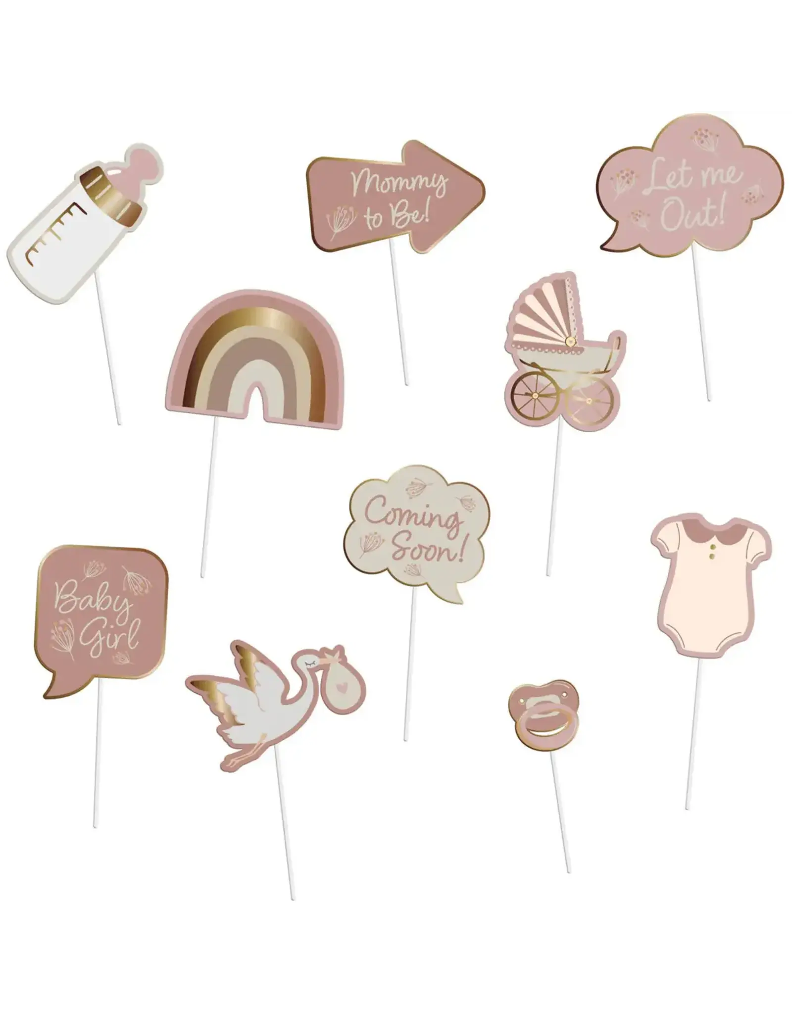 FOLAT Geboorte Photobooth Props 10st