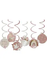 FOLAT Geboorte Hangdecoratie Babygirl 6st