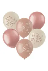 FOLAT Geboorte Ballonnen Babygirl 33cm 6st