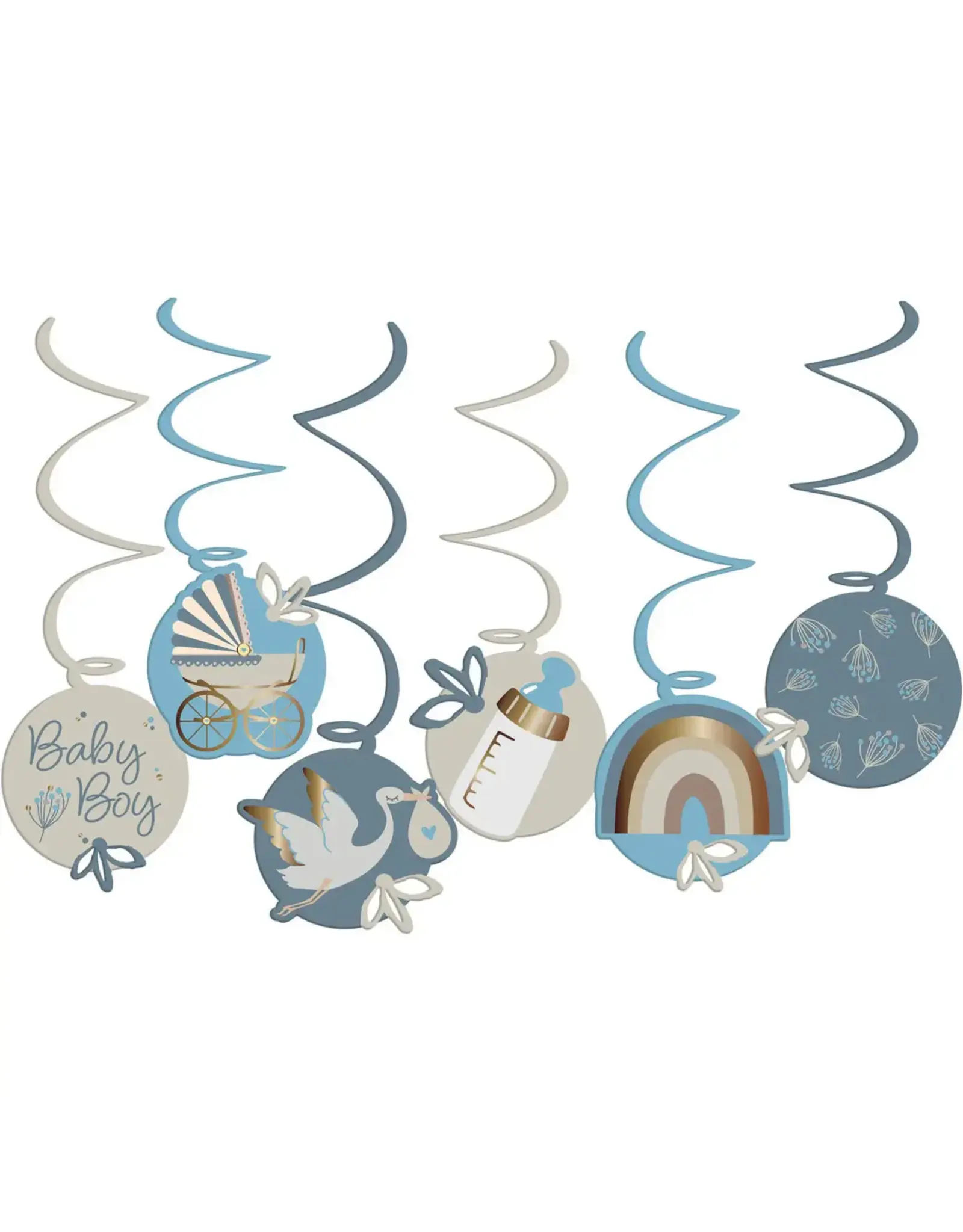 FOLAT Geboorte Hangdecoratie Babyboy 6st