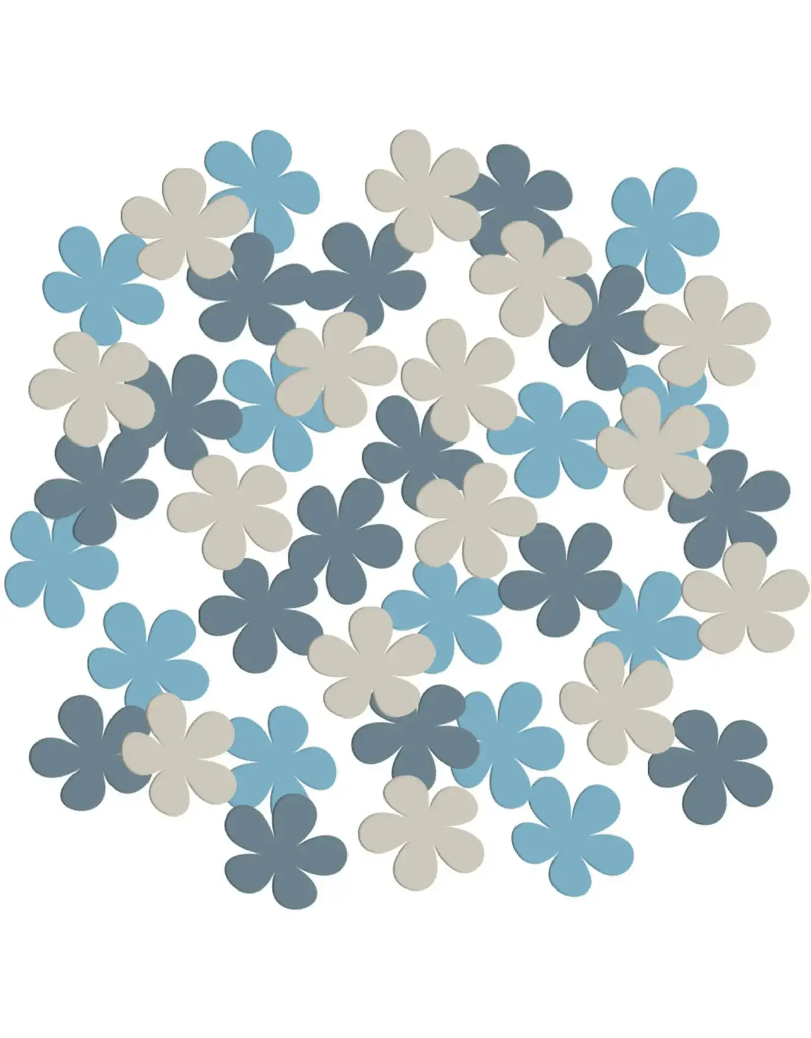 FOLAT Bloemen Confetti Blauw