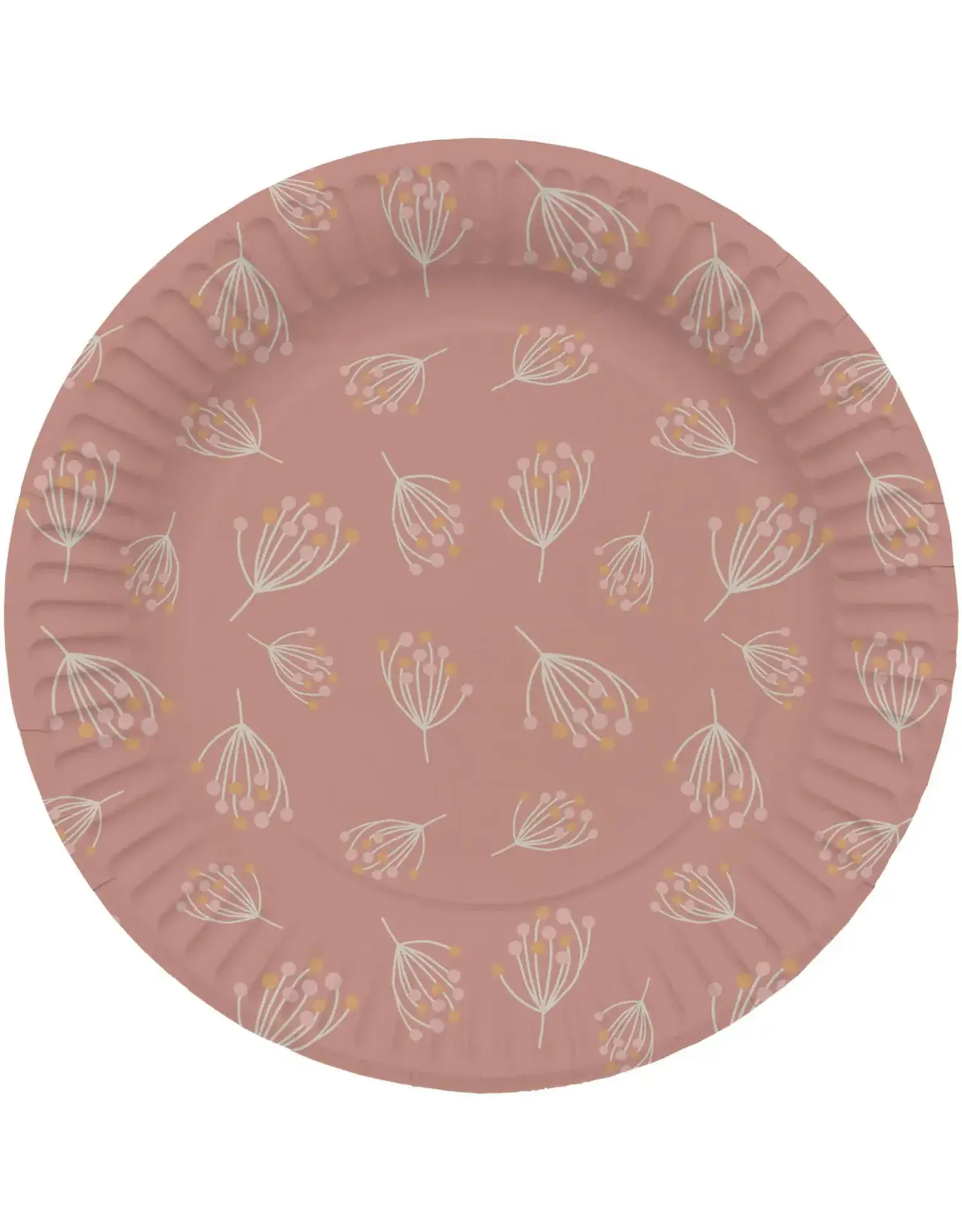 FOLAT Bloemen Borden Roze 23cm 8st