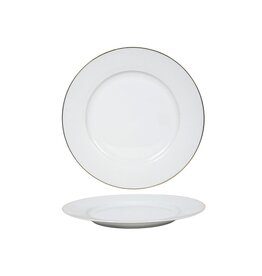 HTL Bord wit/goud rand Ø27cm