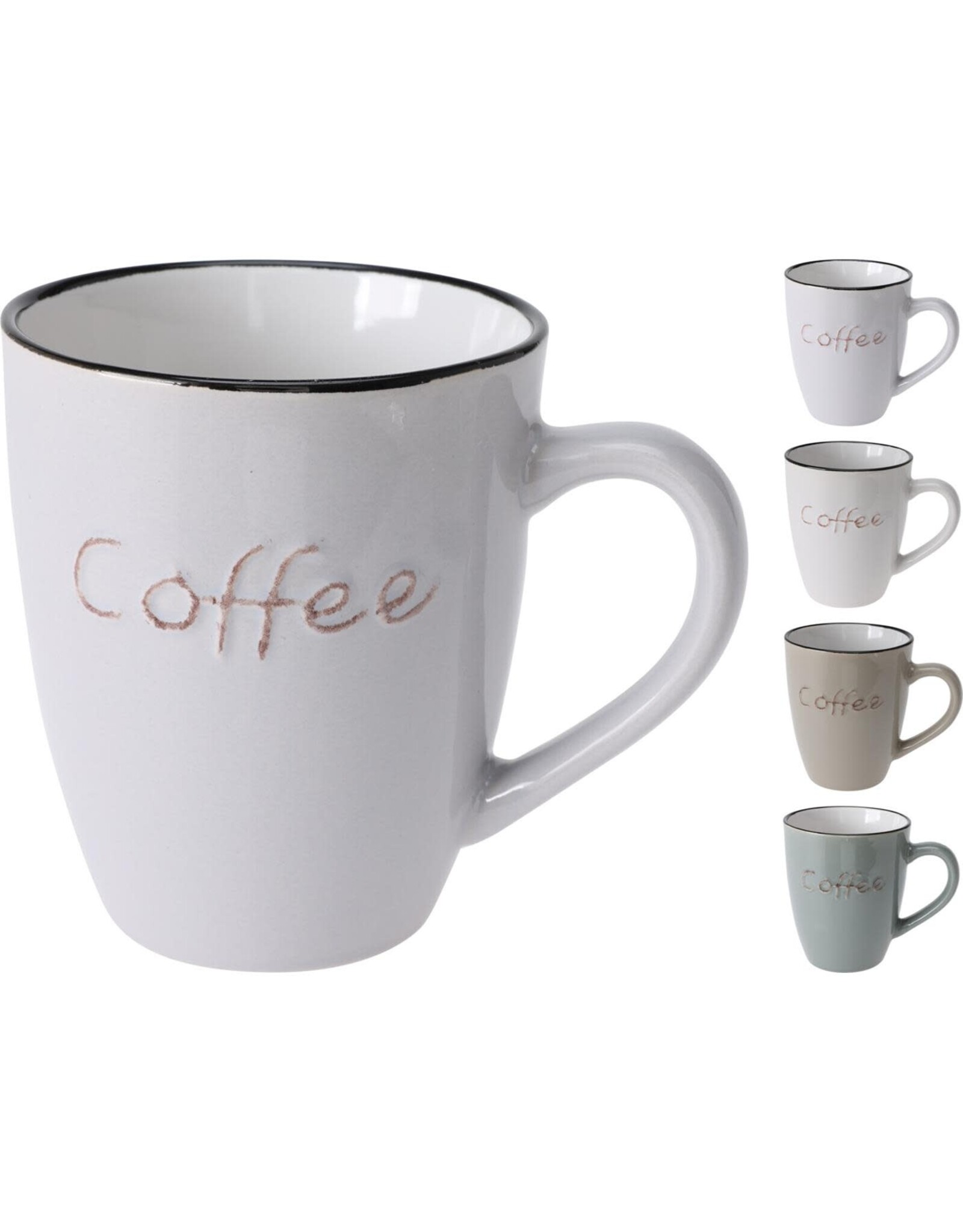 EXCELLENT HOUSEWARE Beker aardewerk gres 350ml