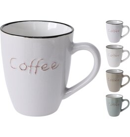 EXCELLENT HOUSEWARE Beker aardewerk gres 350ml