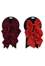 Decoris kerstdecoratie strik rood bordeaux 2 stuks