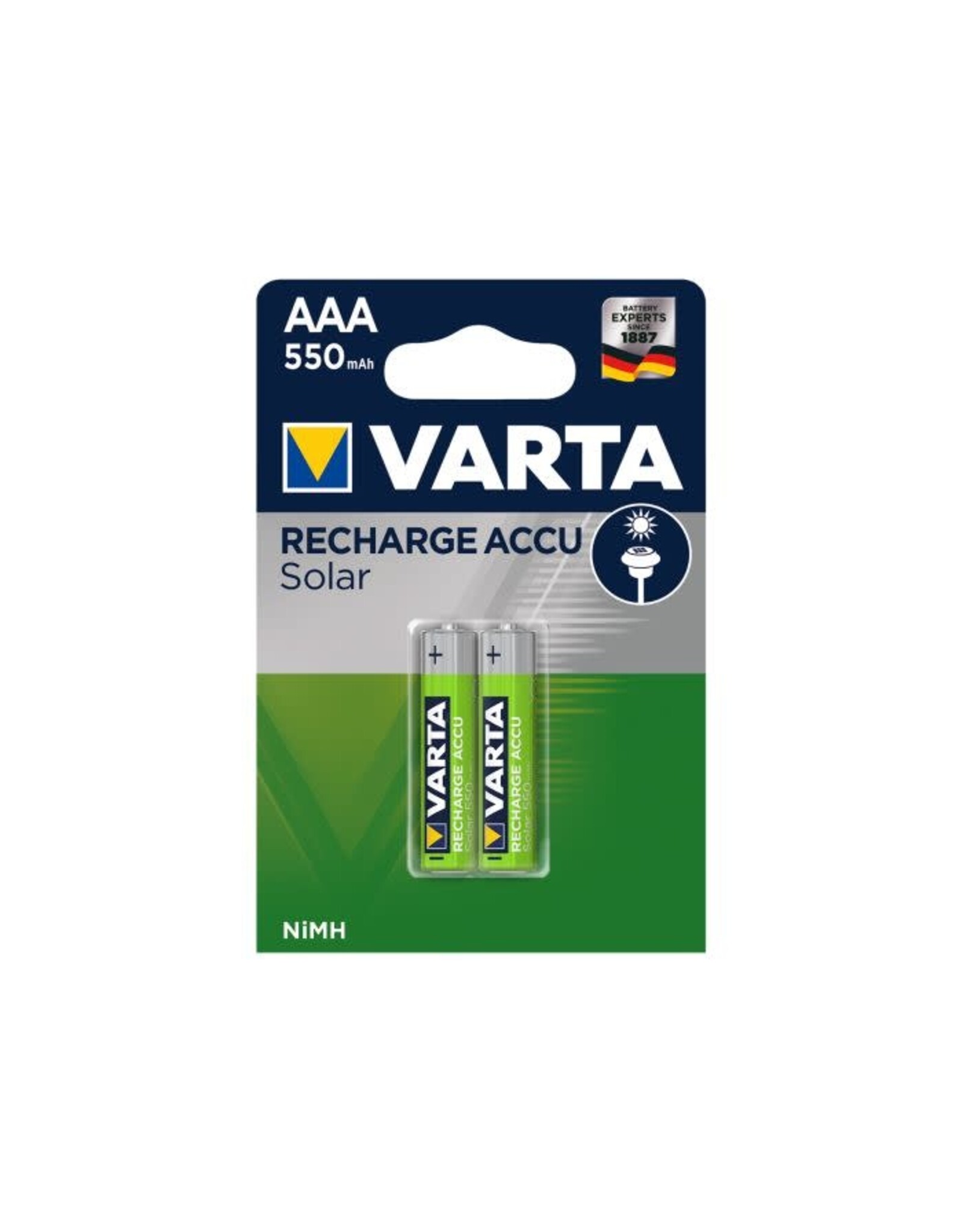 Varta 2x Recharge Accu Solar AAA batterijen