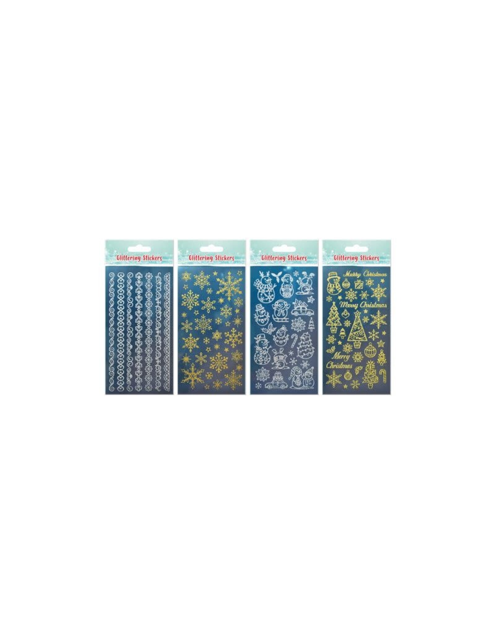 Glitter stickers kerst