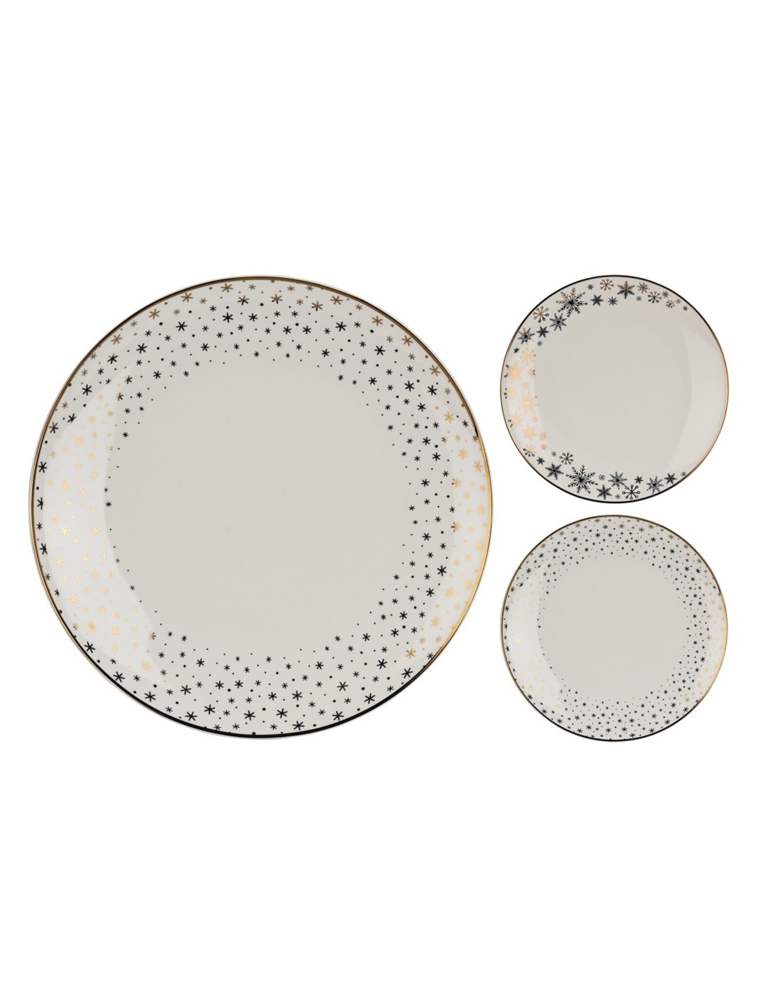 XMAS SNOWFLAKES PLATE PORCELAIN 27CM