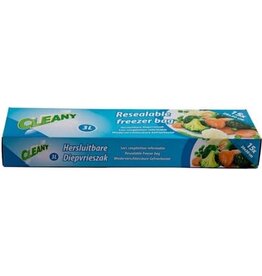 CLEANY Diepvrieszakken 15 Stuks - 3 Liter - Hersluitbaar