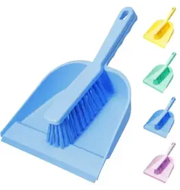 MERKLOOS Vrolijke kleuren stoffer en blik