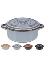 EXCELLENT HOUSEWARE Stoofpannetje aardewerk rond 13x6cm