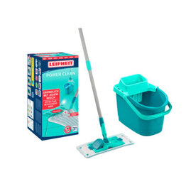 LEIFHEIT Leifheit Power Clean vloerwisser M - compleet systeem - incl. steel (140cm) - 33 cm wisbreedte - micro duo