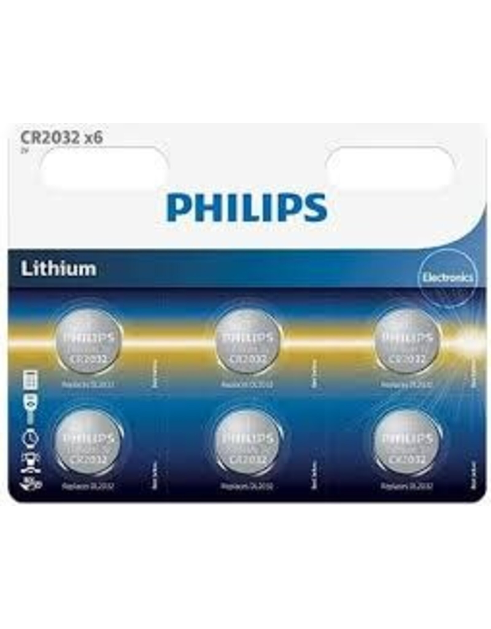 PHILIPS Lithium Button Cell Battery Philips CR2032