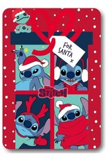 Disney Lilo & Stitch 'Stitch's List For Santa' Kerst Polar Deken 100x140 cm