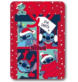 DISNEY Disney Lilo & Stitch 'Stitch's List For Santa' Kerst Polar Deken 100x140 cm