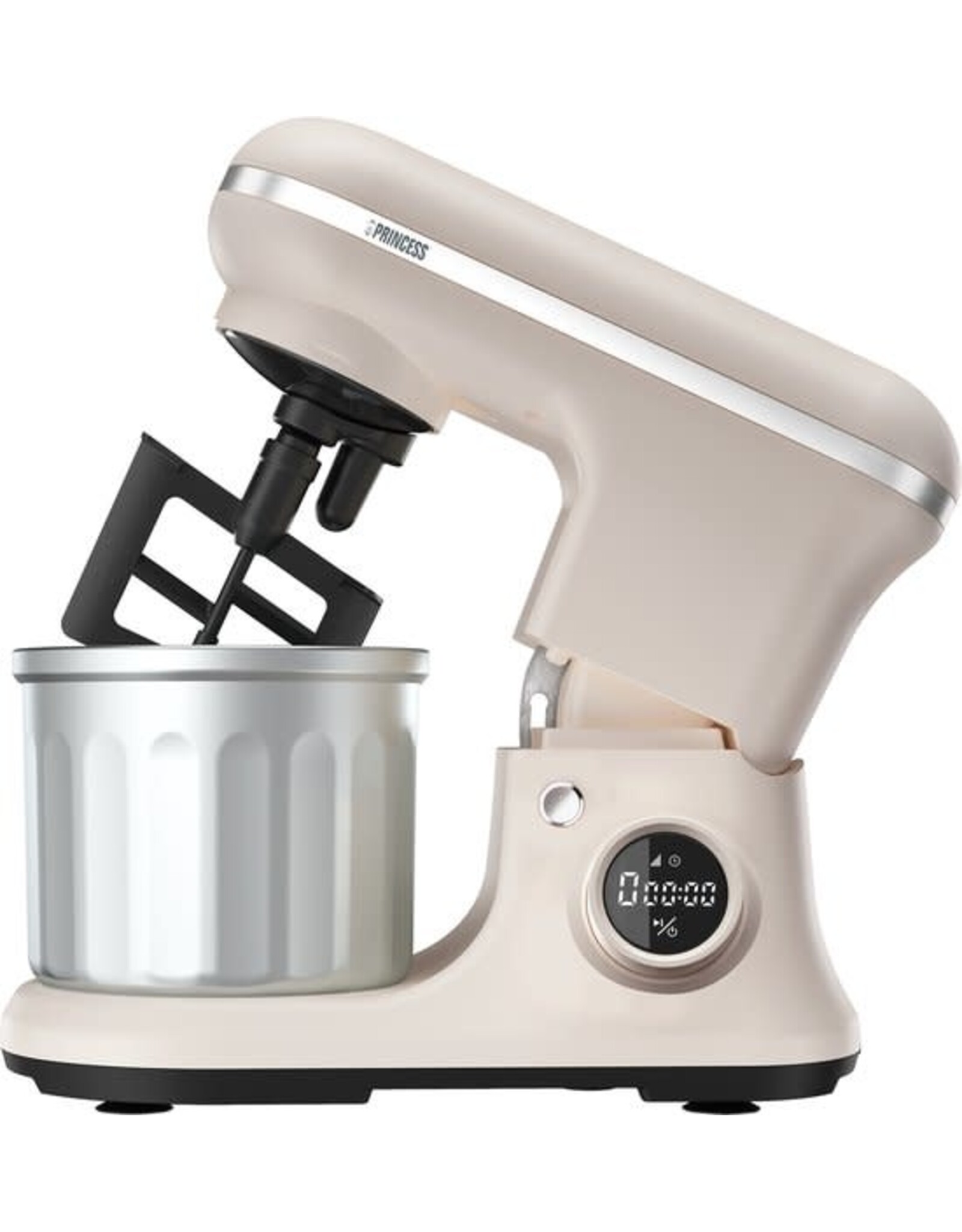 Princess 220138 2-in-1 Keukenmachine en IJsmachine in één - 1200W - 5 liter RVS mengkom - Gratis meegeleverde IJskom voor 1,4 liter ijs - Keukenrobot - Foodprocessor