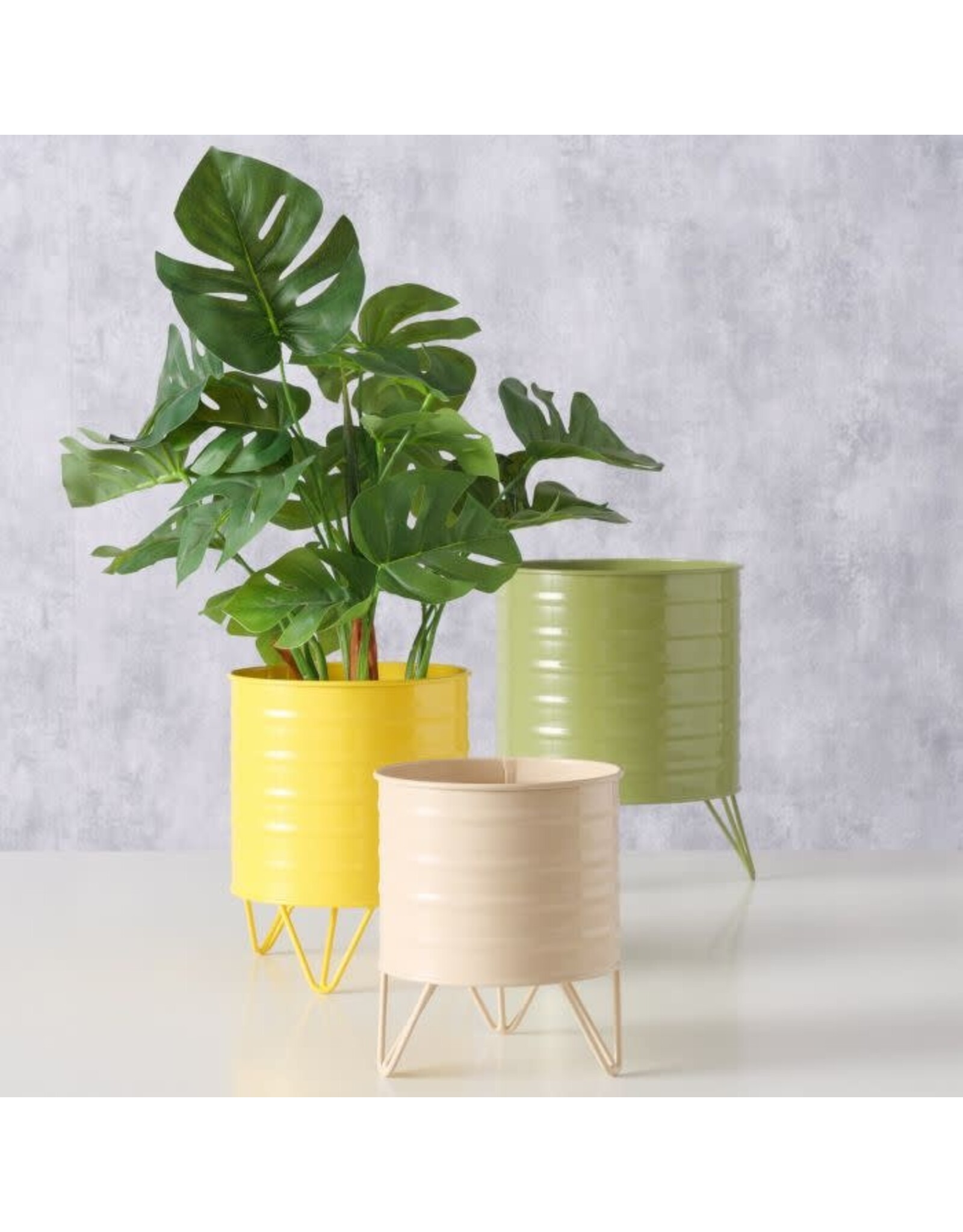 Boltze Home Plantenpotten rillana 3 delig set