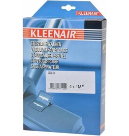 KLEENAIR Kleenair Microvezel stofzuigerzakken - Hygiënisch - Langdurig zuigvermogen - 4 stuks + filter