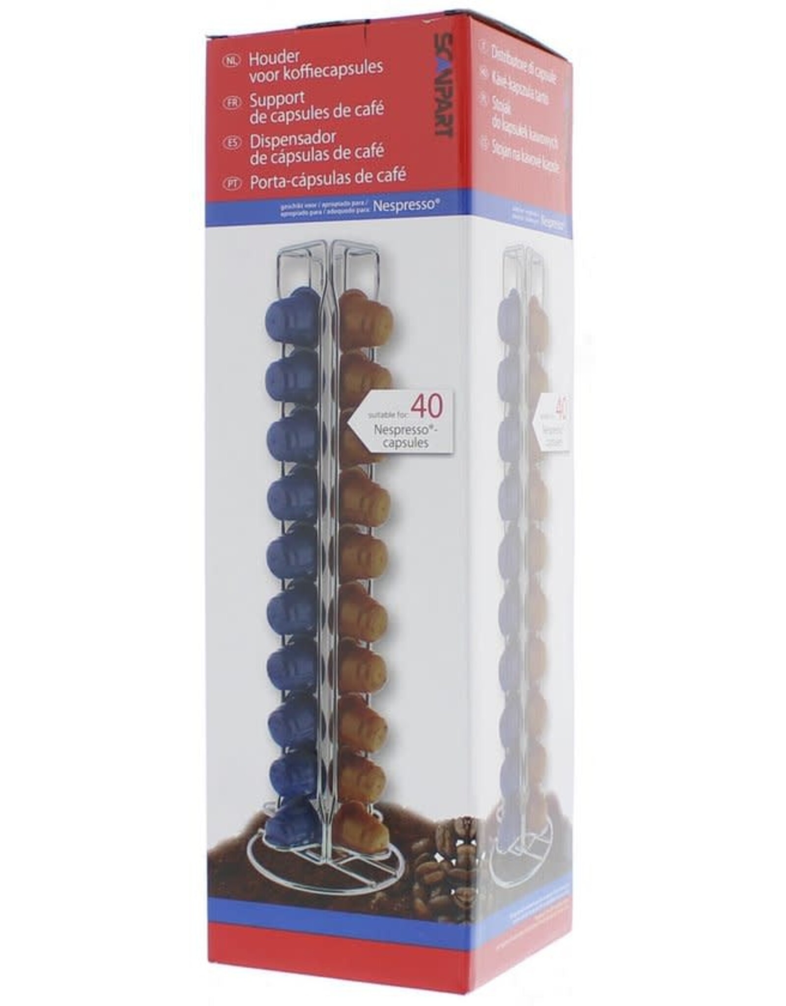 sonart Scanpart capsulehouder - RVS - Geschikt voor 40 Nespresso capsules - Cuphouder - offiecups houder