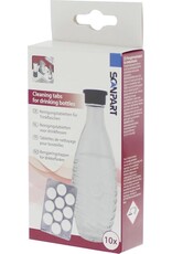 SCANPART Scanpart reinigingstabletten voor drinkflessen - Geschikt voor kunststof glas aluminium flessen - 10 stuks - Alternatief voor Sodastream