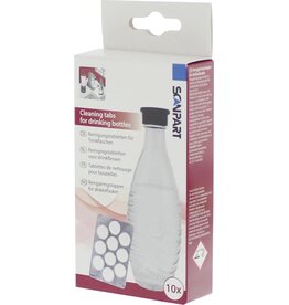 SCANPART Scanpart reinigingstabletten voor drinkflessen - Geschikt voor kunststof glas aluminium flessen - 10 stuks - Alternatief voor Sodastream
