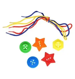 lobbes speelgoed Stapelbare Rijgknopen - 72dlg.