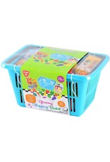 playgo Play winkelmandje speelgoed boodschappen set - 23 delig - multicolor